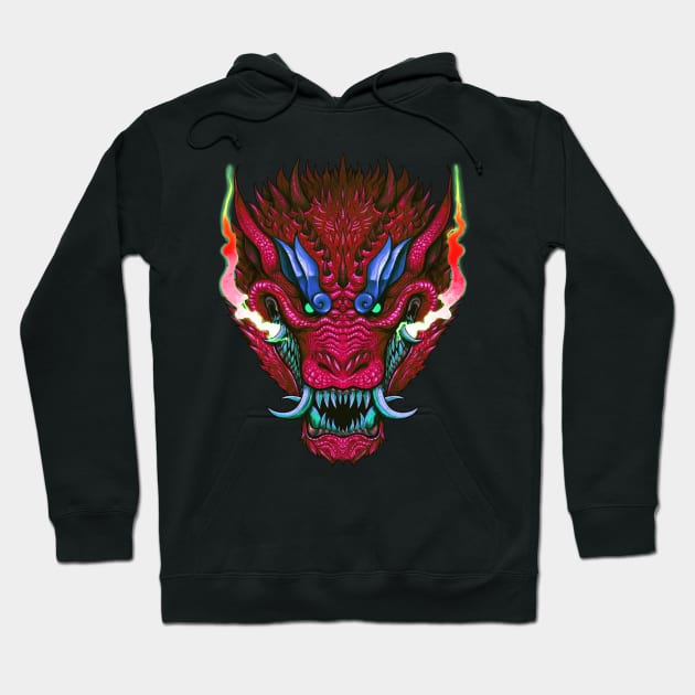 ONI (Red) Hoodie by Space Dragon